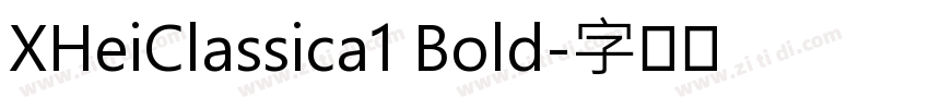 XHeiClassica1 Bold字体转换